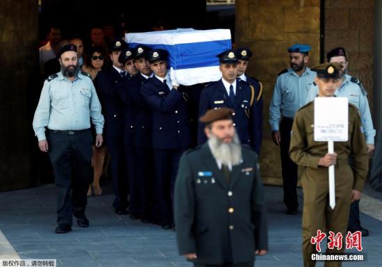当地时间2016年9月30日，耶路撒冷，以色列已故前总统佩雷斯葬礼举行前夕。